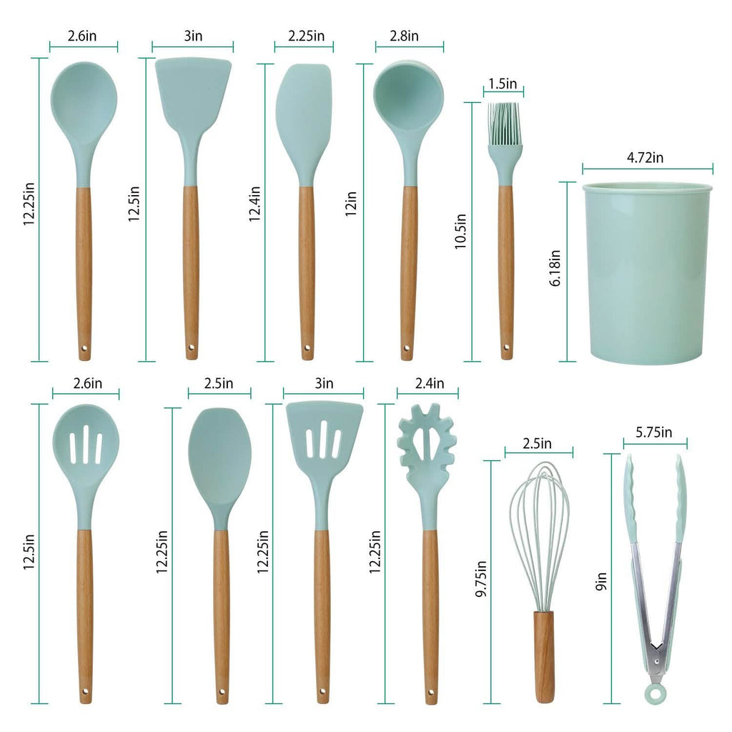 11ピース：シリコン調理器具セット