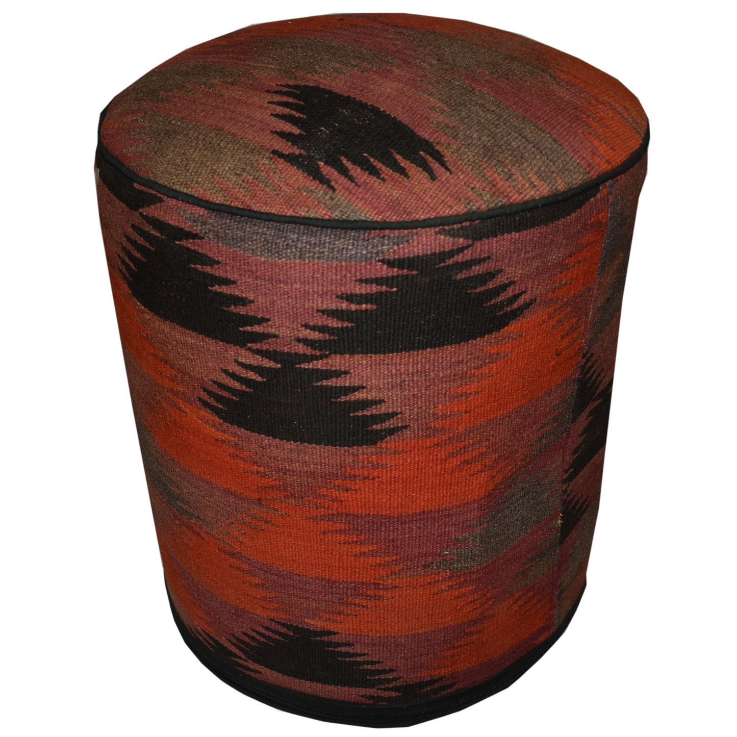 One of a Kind Kilim Rug Pouf Ottoman foot stool - #110
