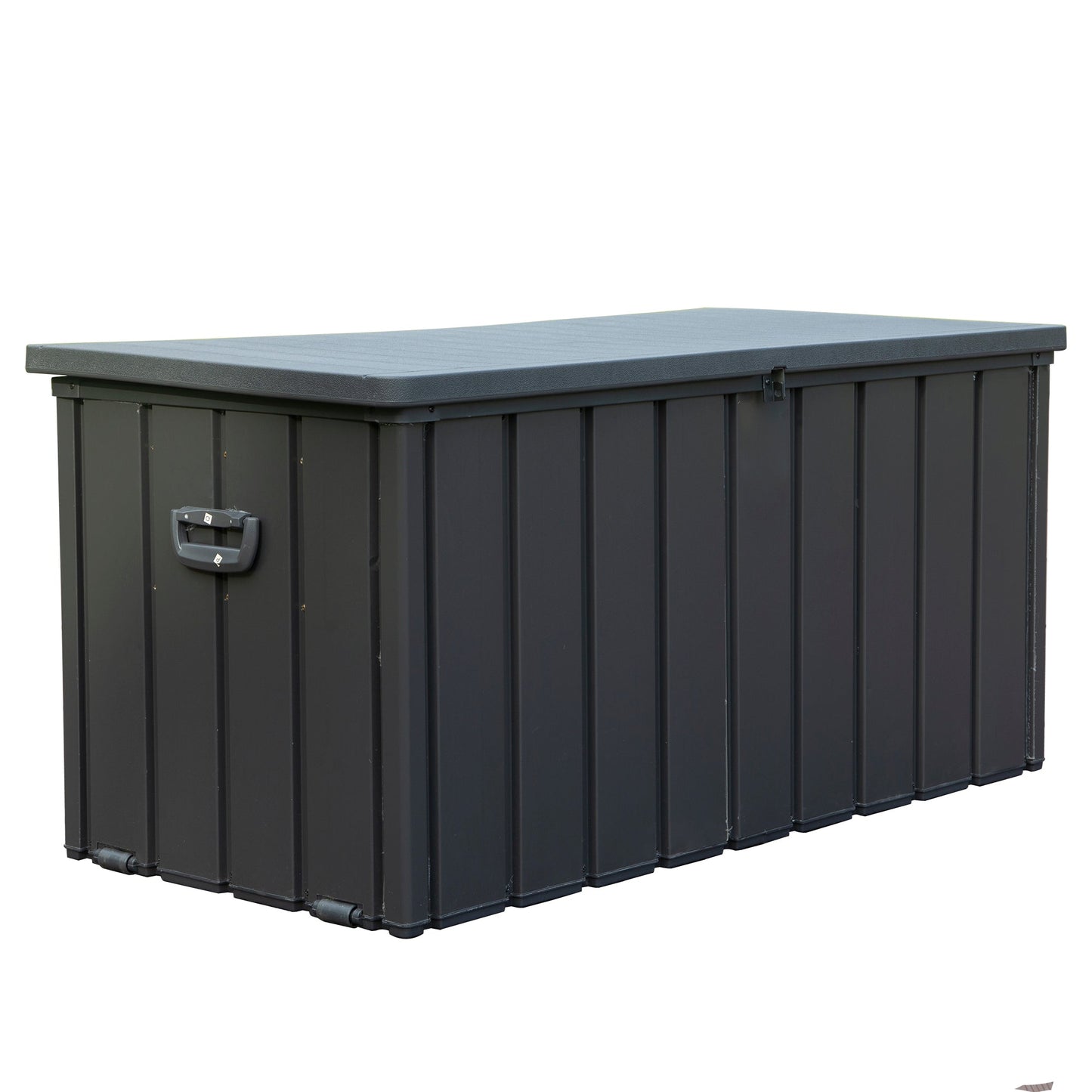 100 Gallon Outdoor Storage Deck Box - Waterproof, Dark Gray