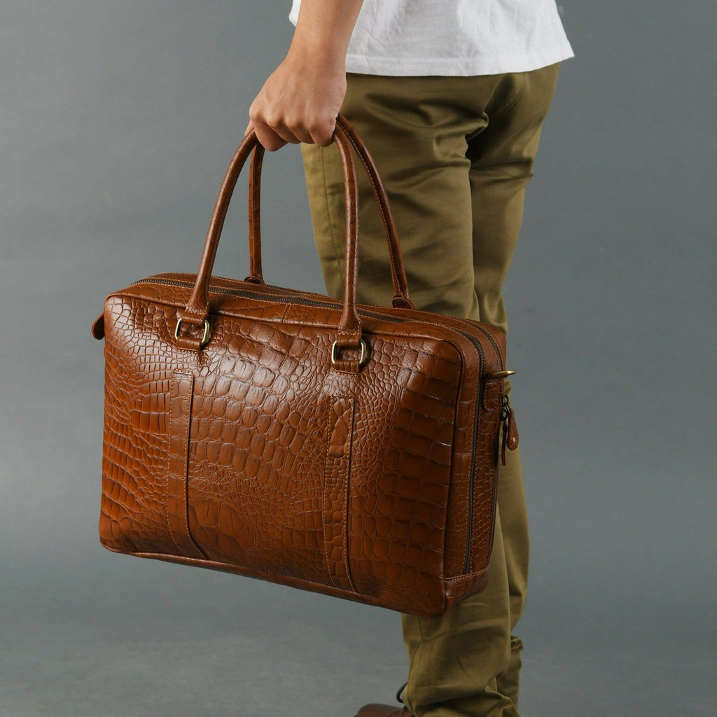 Porte-documents de bureau en cuir de buffle Easton Premium
