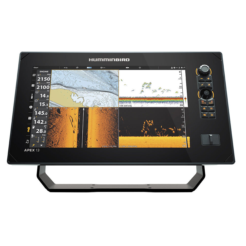 Humminbird APEX 13 VX MSI+ Sondeur/Traceur avec Sonde Traversante Tableau Arrière [411470-1VX]