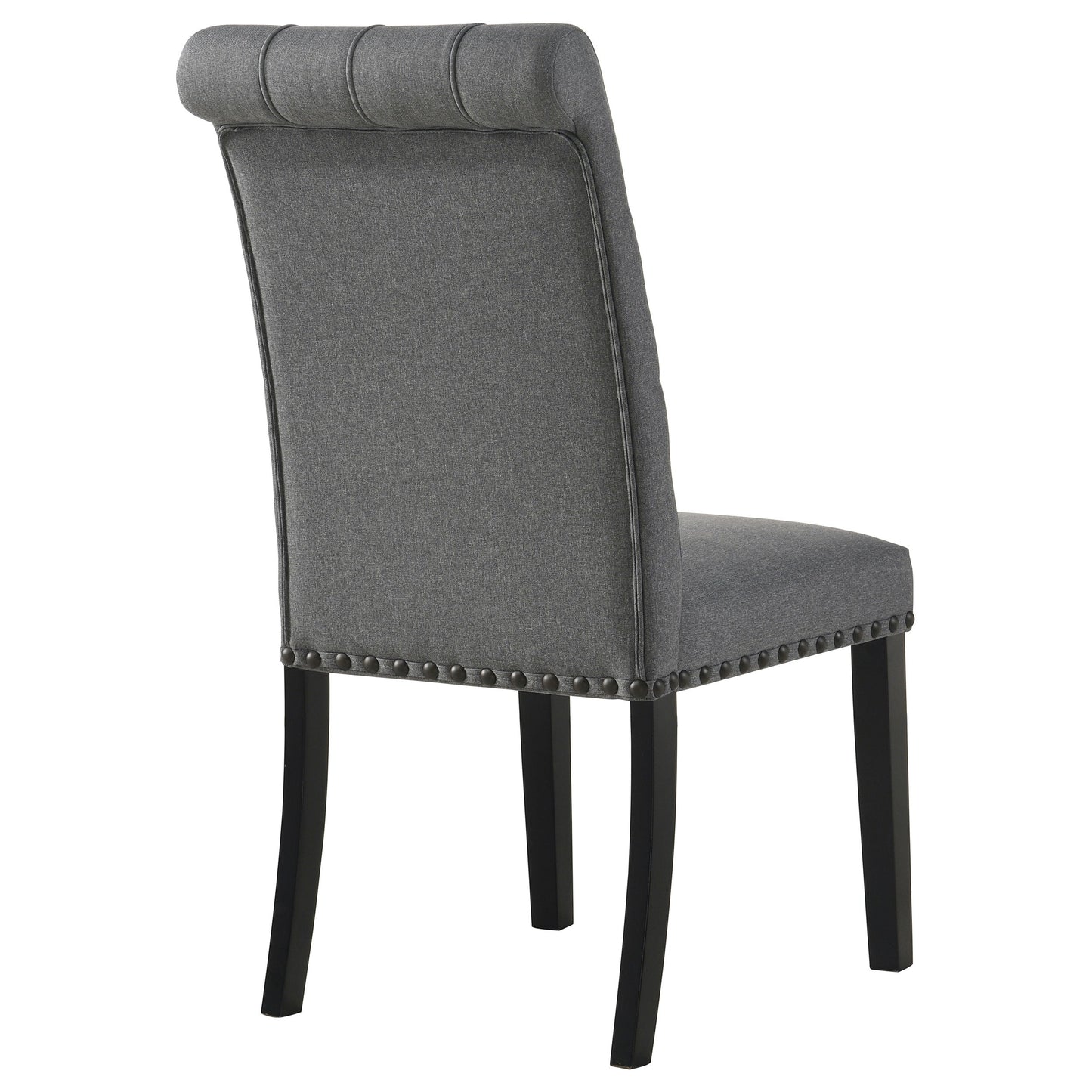 Alana Fabric Upholstered Dining Side Chair Grey (Set of 2)