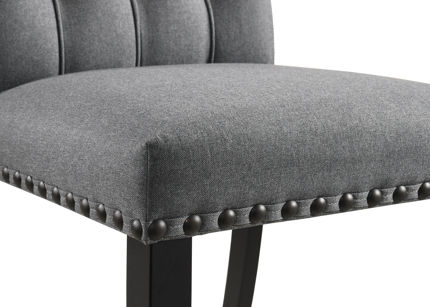 Alana Fabric Upholstered Dining Side Chair Grey (Set of 2)