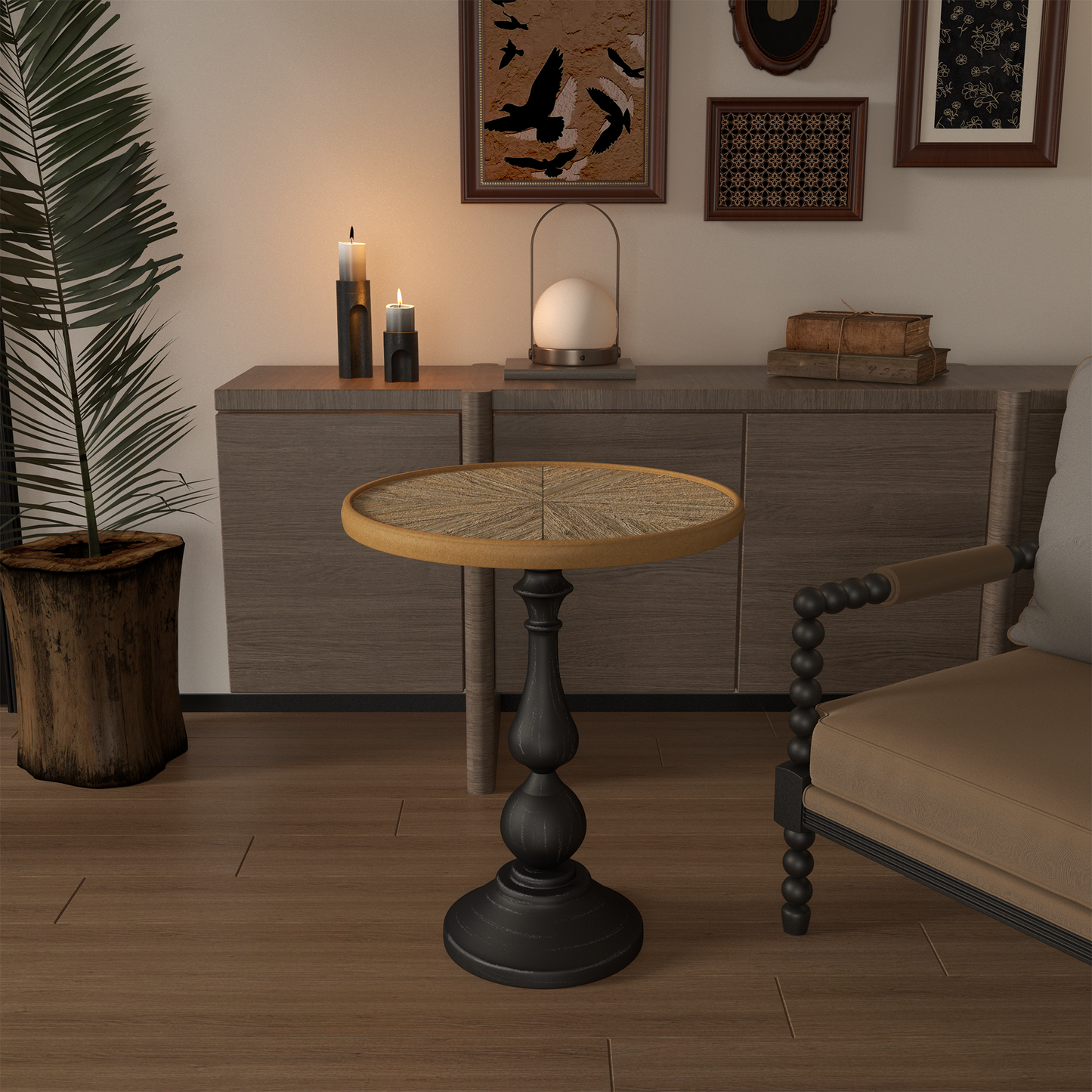 Wooden End Tables - Vintage French Country Accent Table