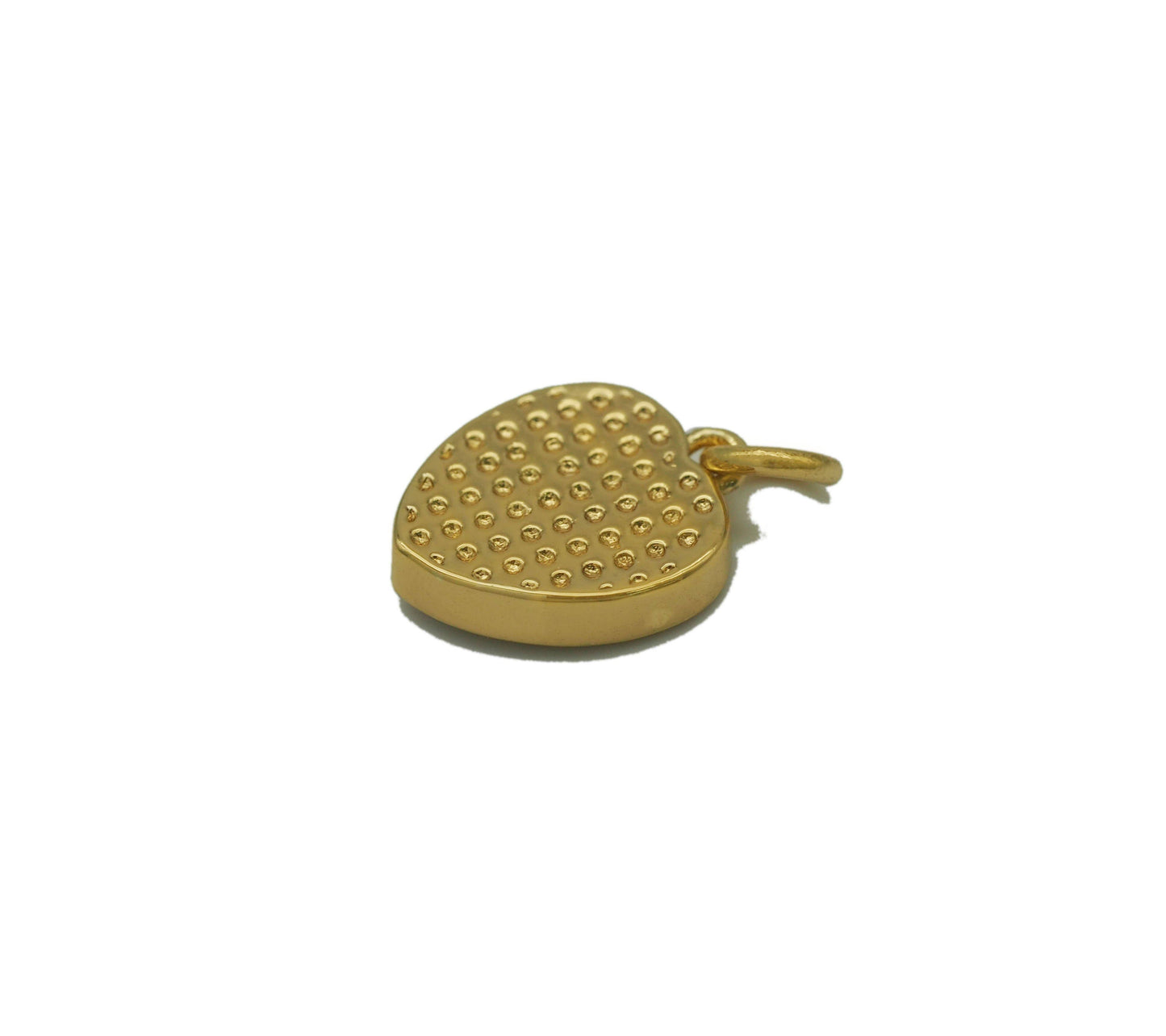 Enamel Evil Eye On Mother of Pearl Heart Charm, Sku#L670