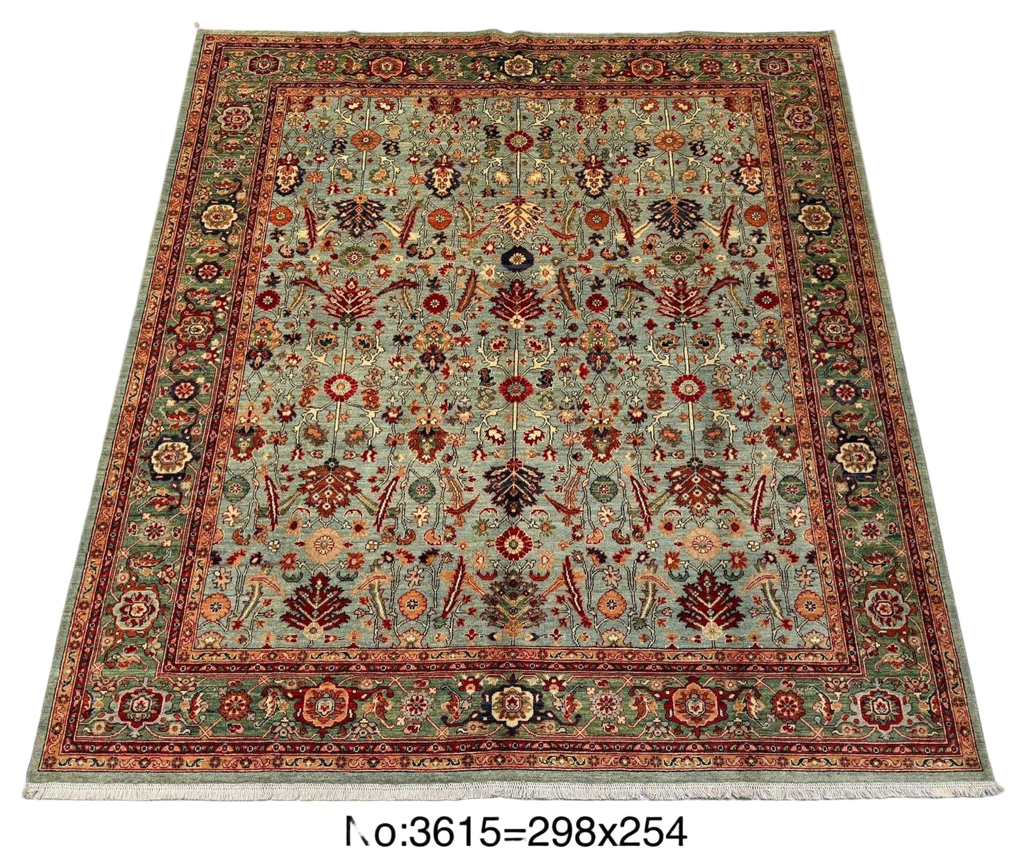 Hand-Knotted Vegetable Dye Sultanabad Rug from Pakistan,  8' 5" x 10'