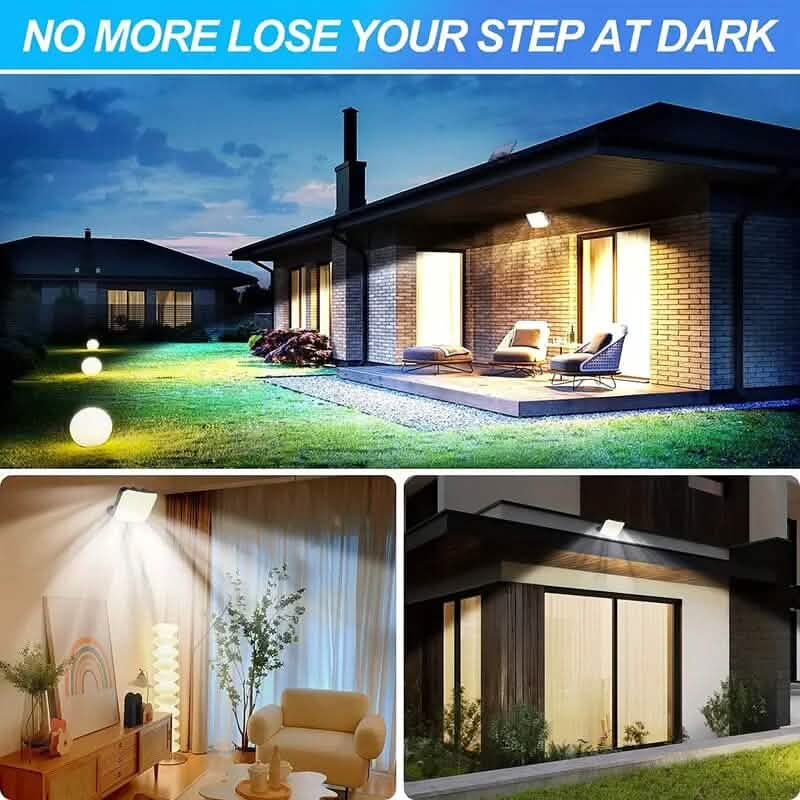 Projecteurs solaires à LED 118 avec détecteur de mouvement et télécommande