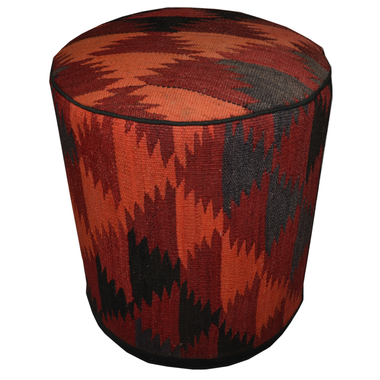 One of a Kind Kilim Rug Pouf Ottoman foot stool - #119