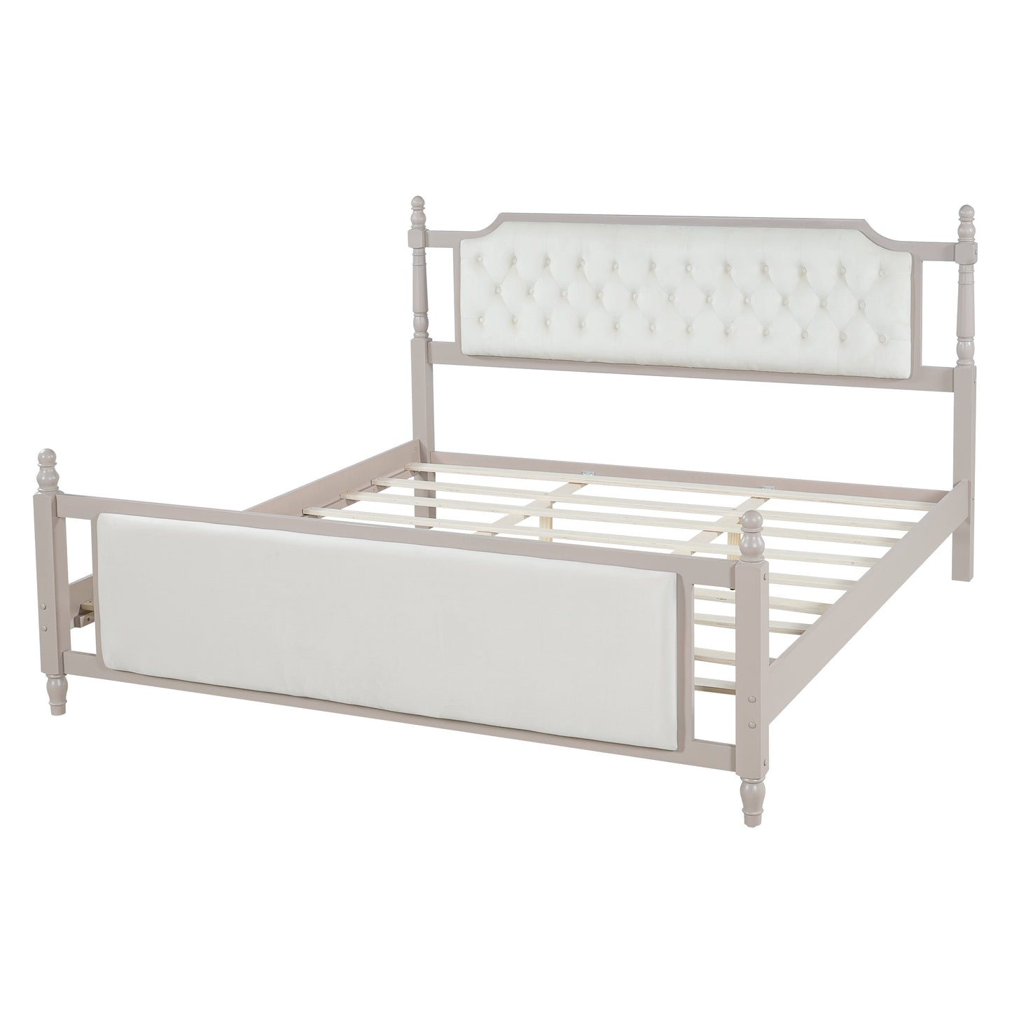 King Size Upholstered Platform Bed