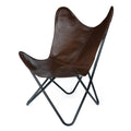 Dark Cuero Butterfly Chair