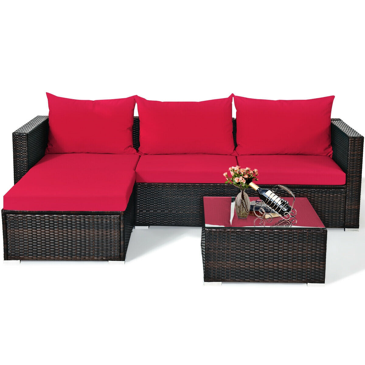 5 Pieces Patio Rattan