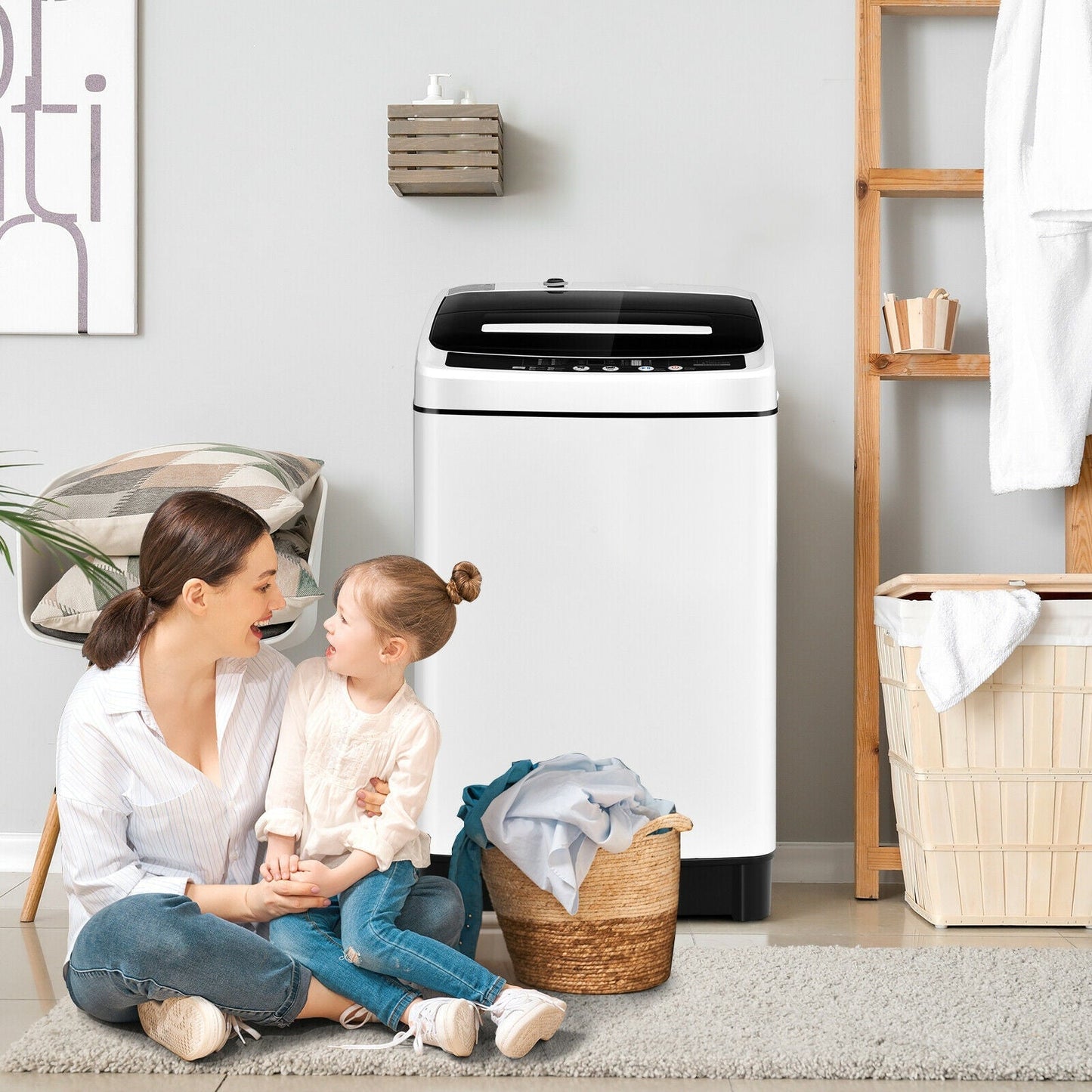 Full-Automatic Washing Machine 1.5 Cubic Feet 11 LBS Washer