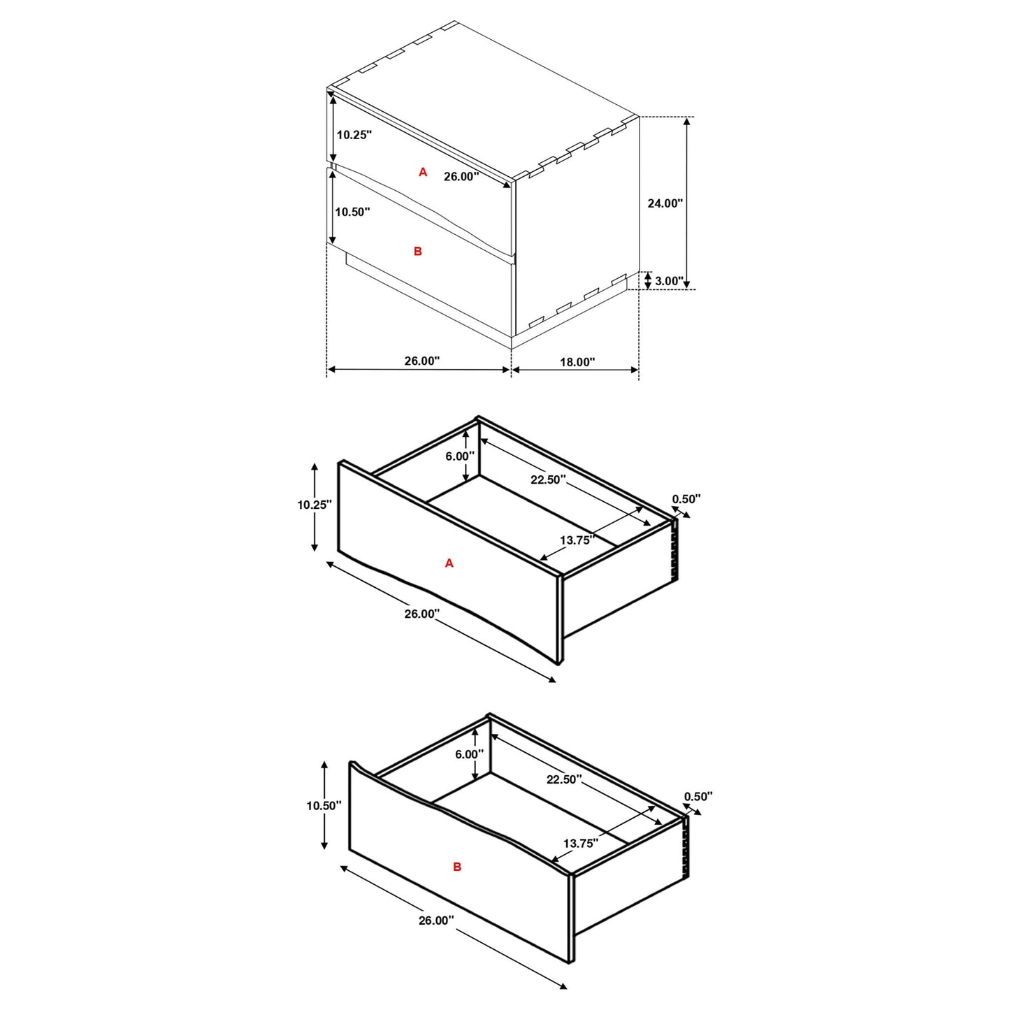 Winslow 2-drawer Nightstand Smokey Walnut