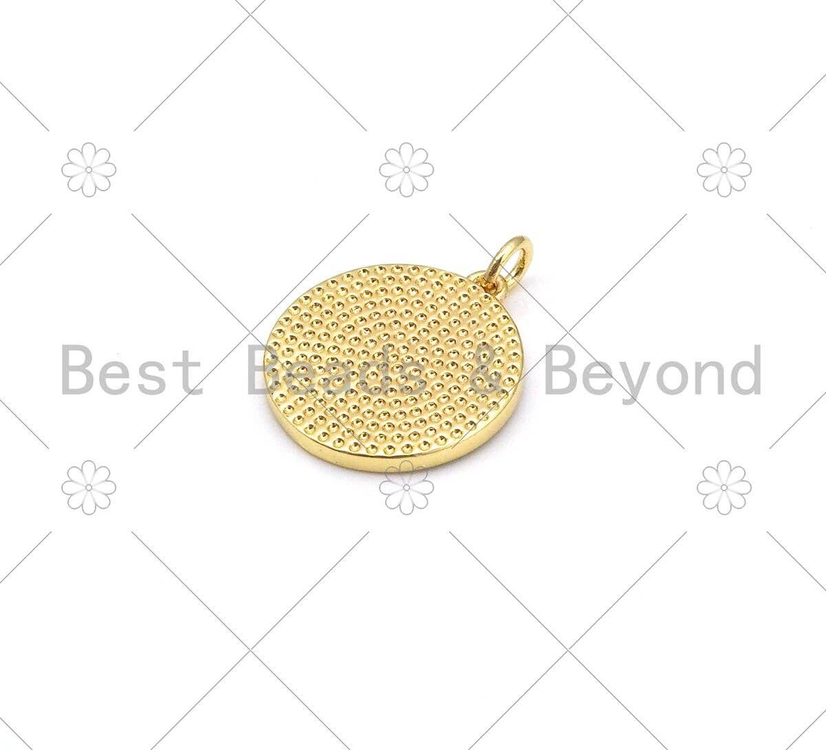 Gold Filled Colorful Enamel Cross On Round Coin Shape Pendant, 18K Gold Filled Enamel Charm,Enamel Jewelry, Cross Charm,18x20mm,sku#L598
