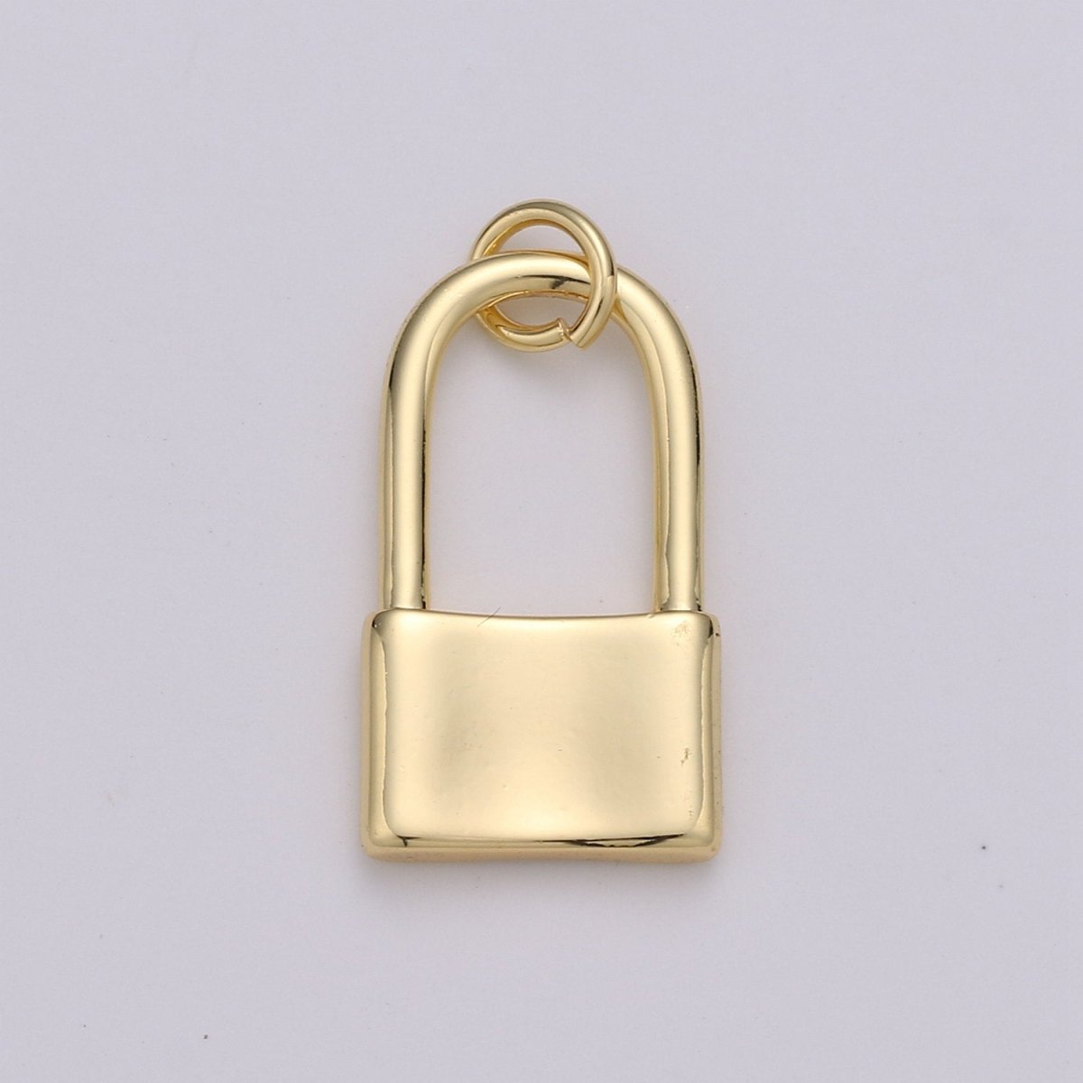 11X19mm Dainty padlock charm in 24k gold filled lock charm for earring bracelet necklace. Tiny small dainty gold lock charm D-672