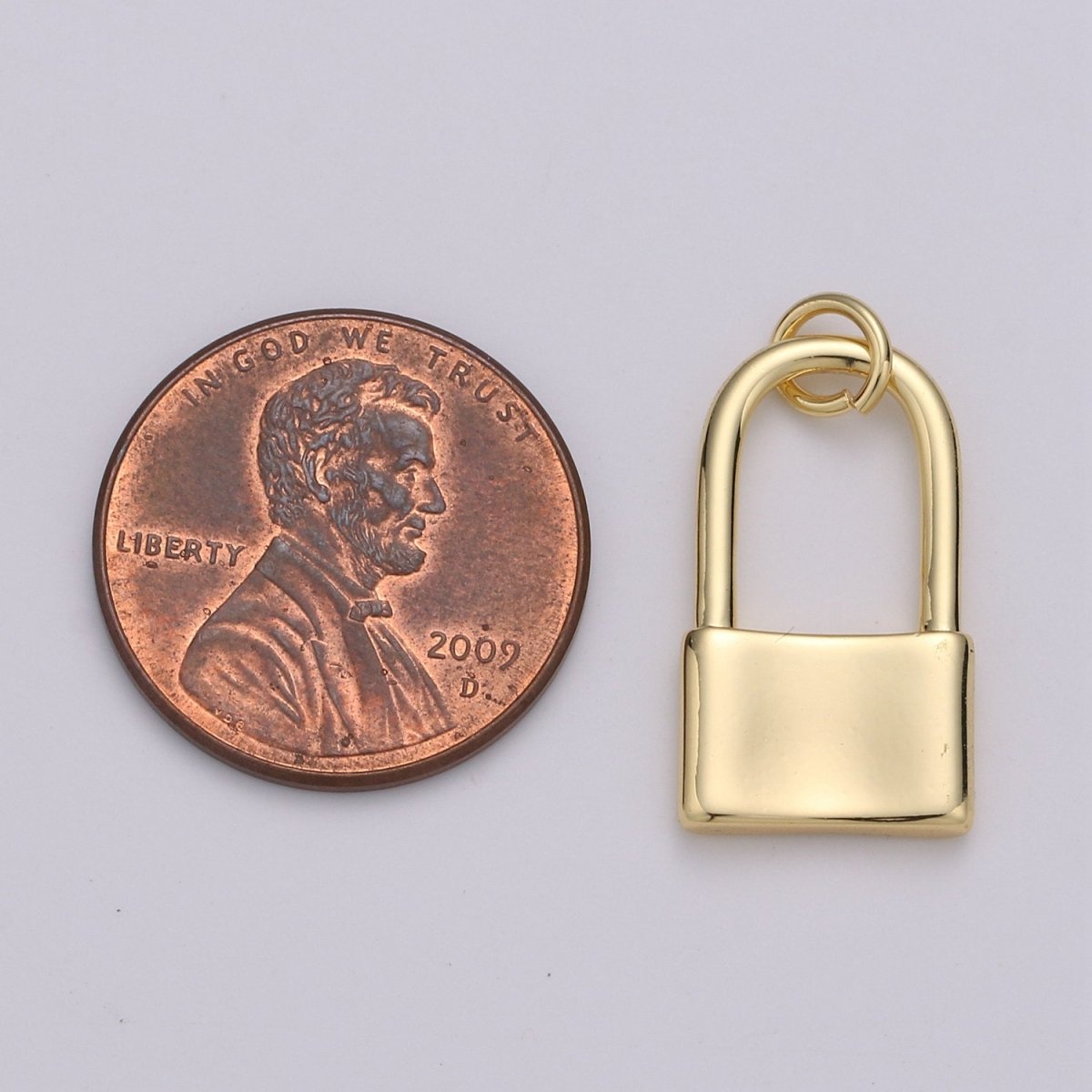 11X19mm Dainty padlock charm in 24k gold filled lock charm for earring bracelet necklace. Tiny small dainty gold lock charm D-672