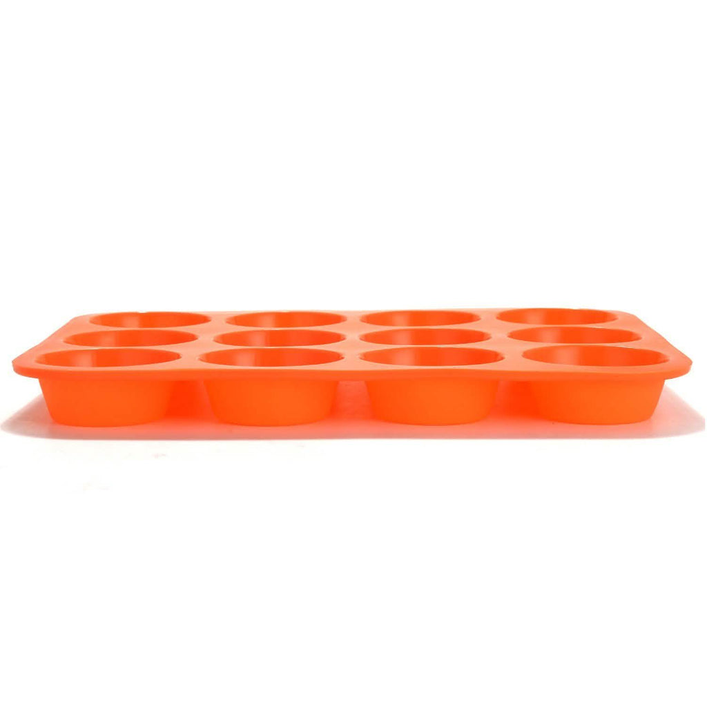 Moule en silicone antiadhésif 12 cavités pour cupcakes et muffins