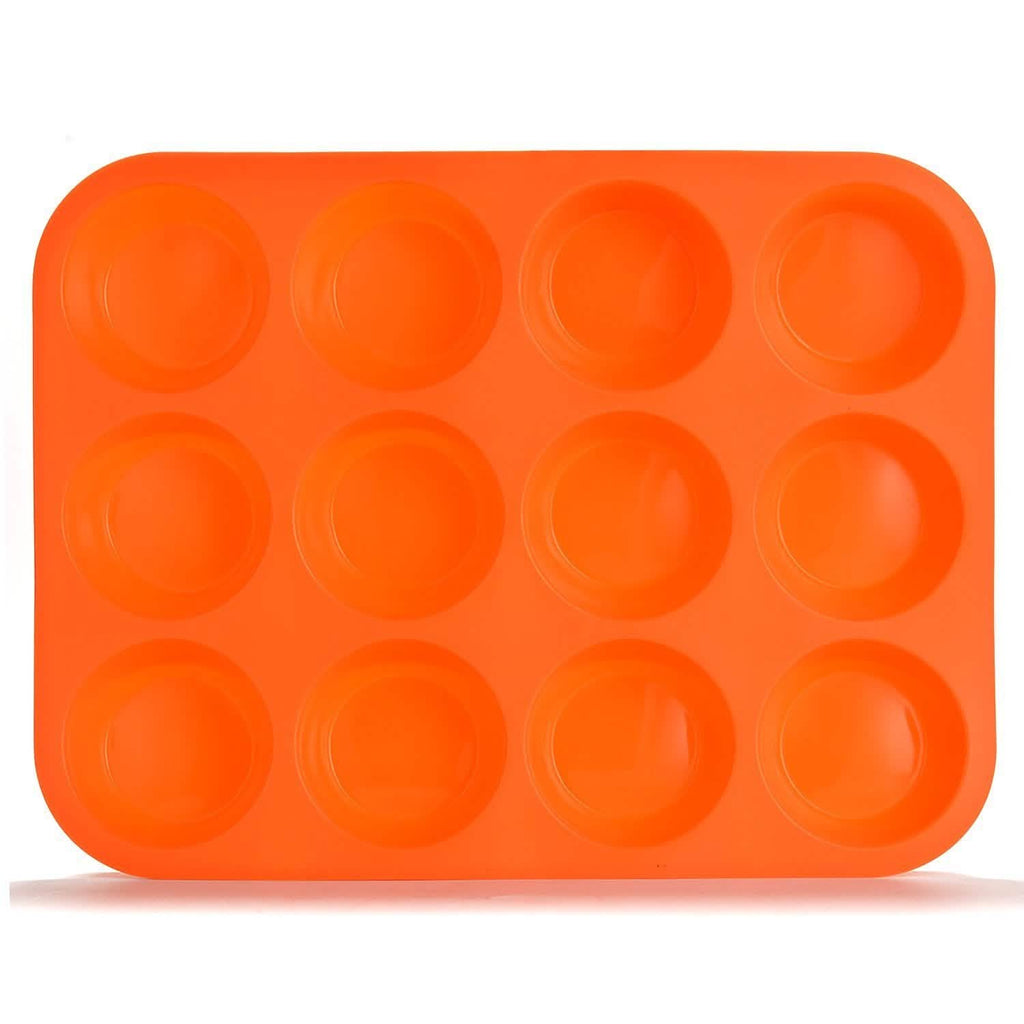 Moule en silicone antiadhésif 12 cavités pour cupcakes et muffins