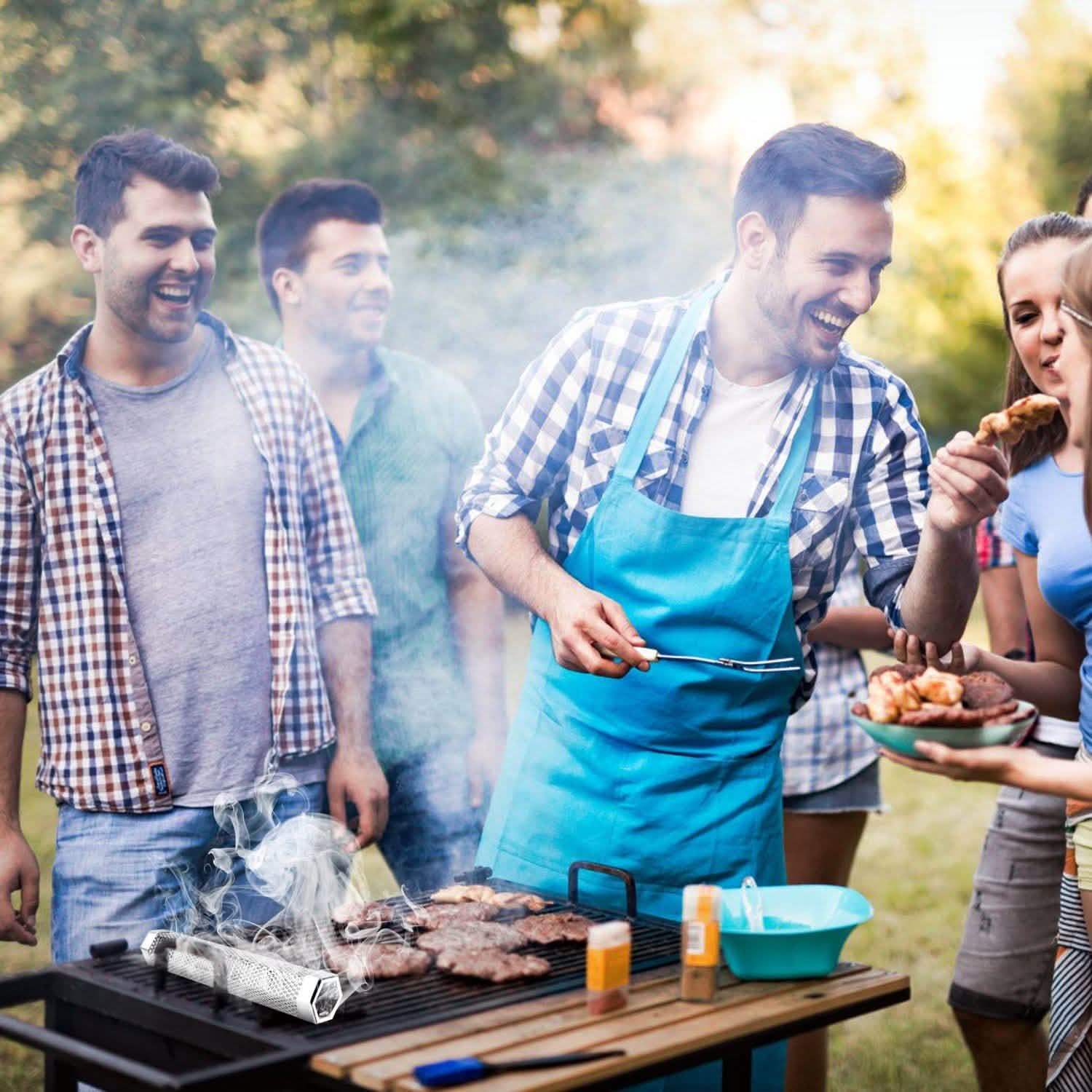 Tube fumoir de barbecue en acier inoxydable de 12 pouces