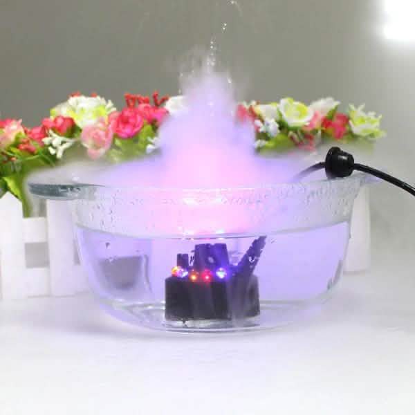 12 LED Machine à Brouillard Fontaine d'Eau Brume Atomiseur Humidificateur d'Air