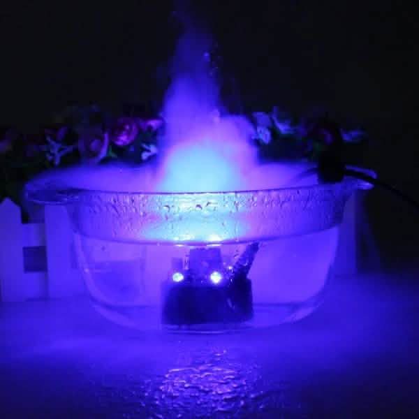 12 LED Machine à Brouillard Fontaine d'Eau Brume Atomiseur Humidificateur d'Air