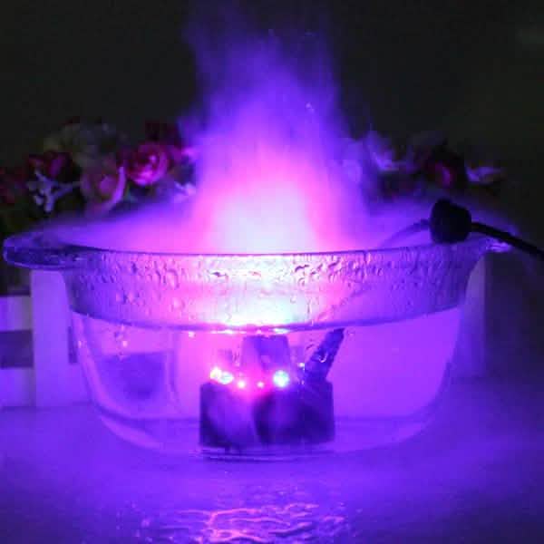 12 LED Machine à Brouillard Fontaine d'Eau Brume Atomiseur Humidificateur d'Air