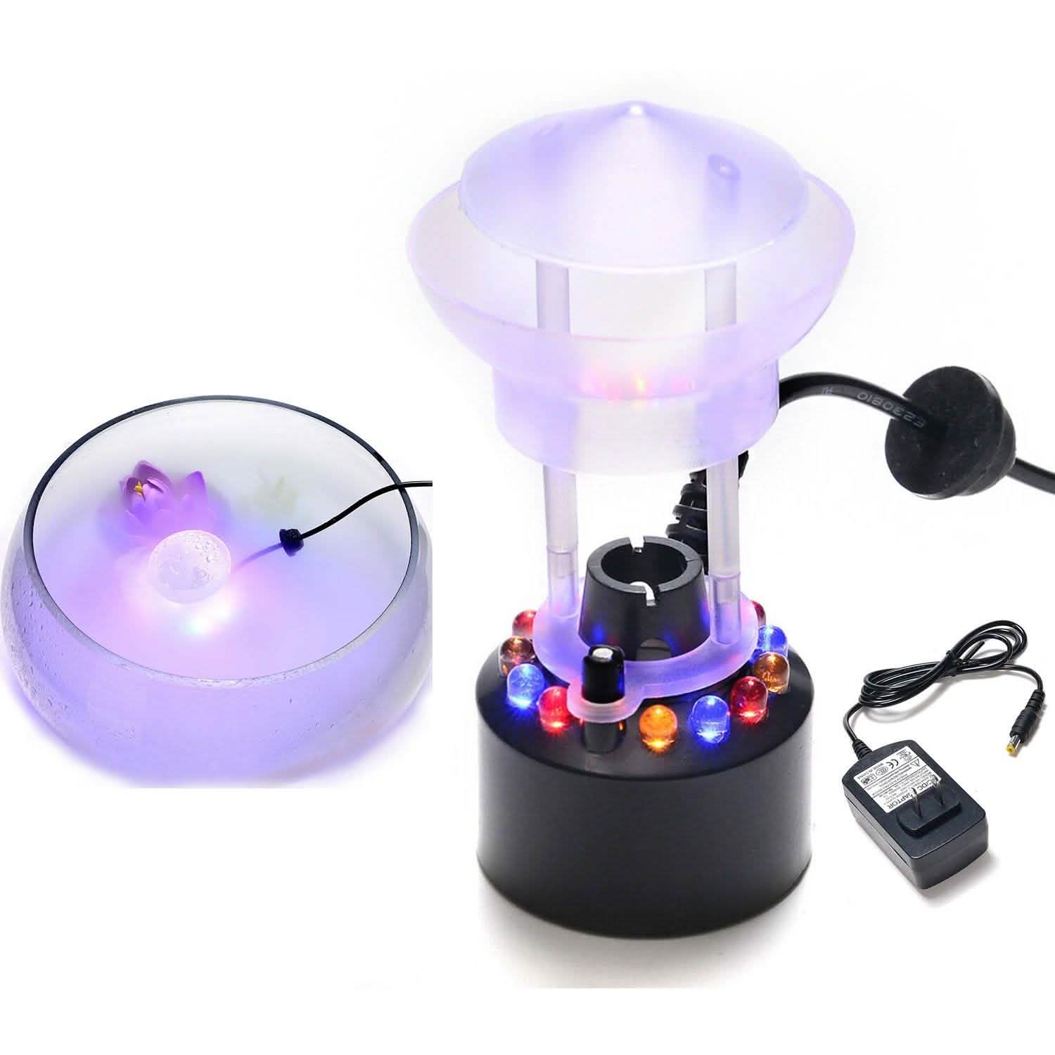 12 LED Mist Water Fountain Machine Atomizer Air Humidifier