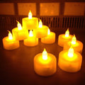 Lot de 12 bougies chauffe-plat LED sans flamme, à piles