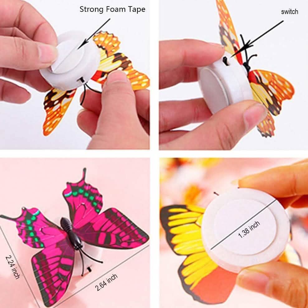 12-Pack: LED Butterfly Decoration Night Light