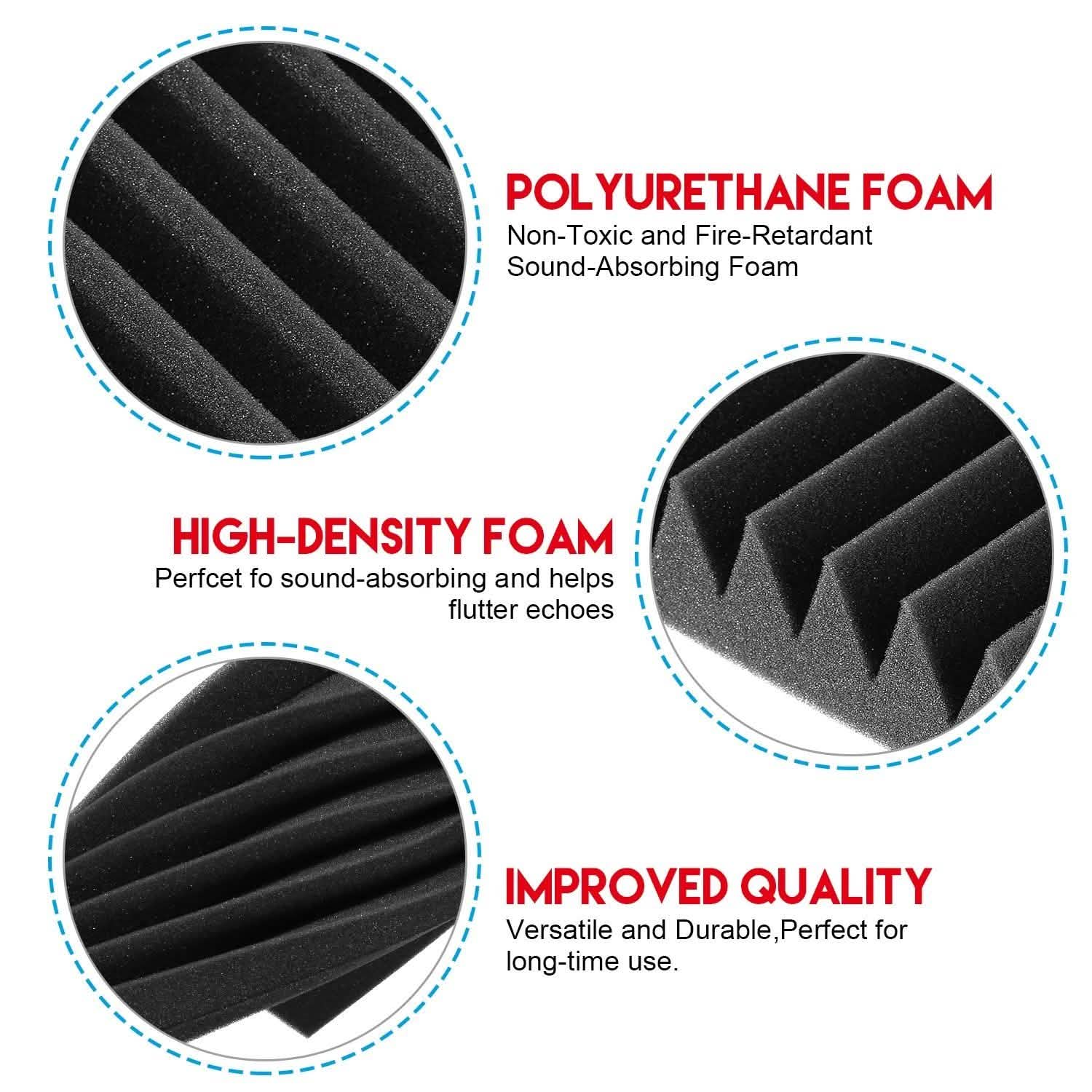12-Pack: Sound Proof Padding Soundproof Foams