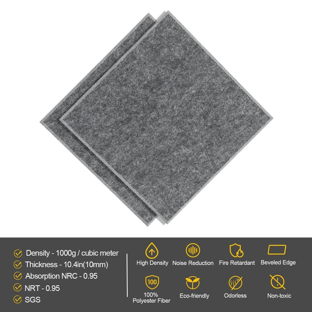 12-Packs: AGPtEK Acoustic Absorption Noise Cancellation Panels