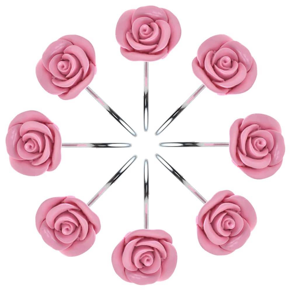 Lot de 12 : Embrasses décoratives de rideaux AGPtek en forme de rose