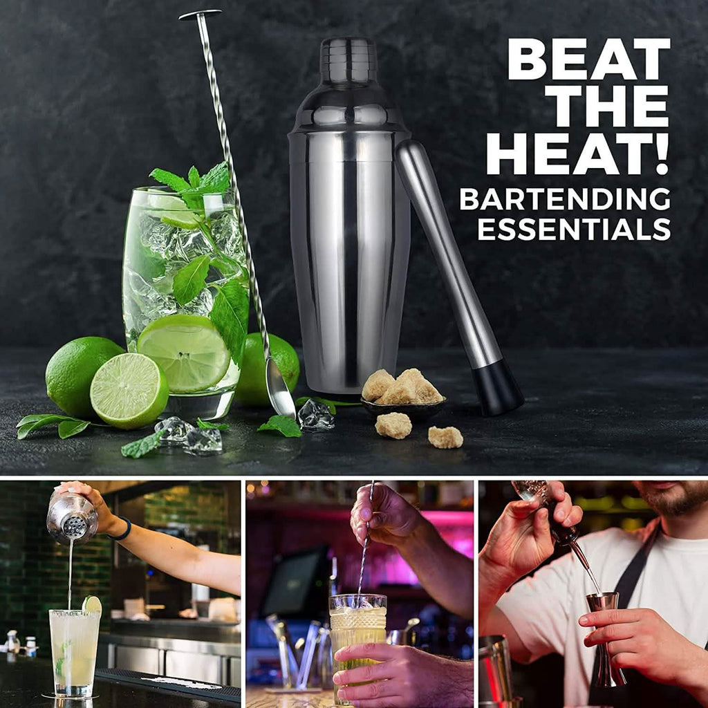 Lot de 12 pièces : Ensemble de shaker à cocktail