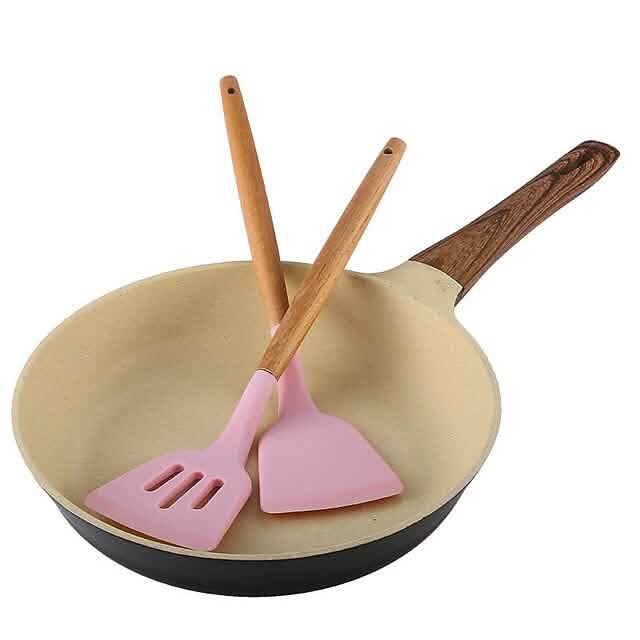 12点セット：木製ハンドル シリコンキッチン用品