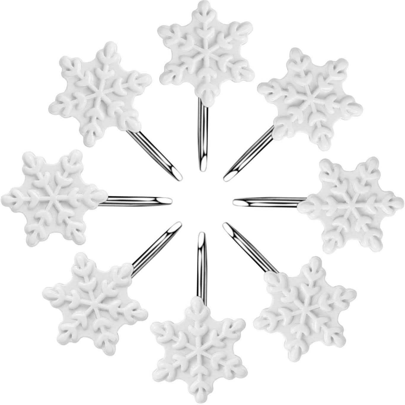 Lot de 12 : Crochets anti-rouille pour rideau de douche de Noël