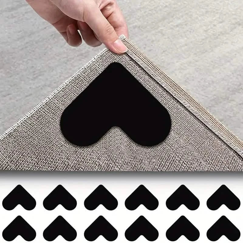 Paquet de 12 : Patins antidérapants double face pour tapis et moquettes