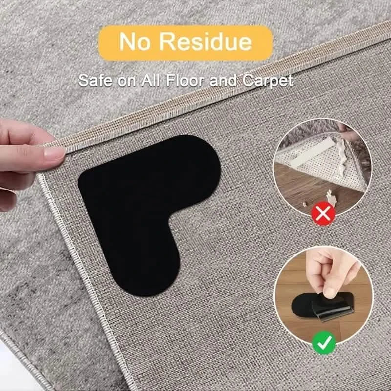 Paquet de 12 : Patins antidérapants double face pour tapis et moquettes