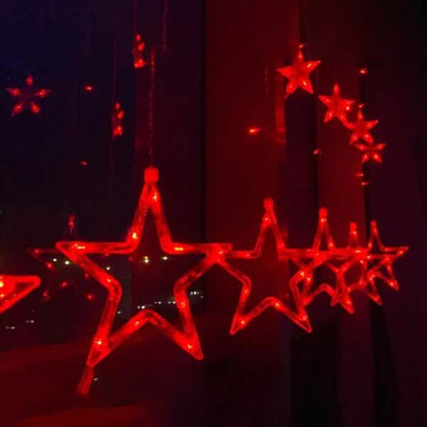 12星 138LED カーテンストリングライト