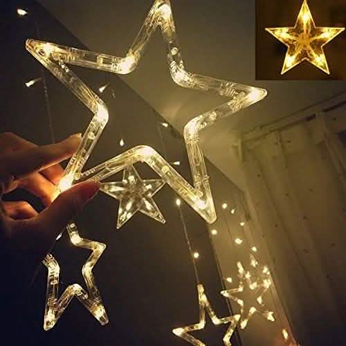 12星 138LED カーテンストリングライト