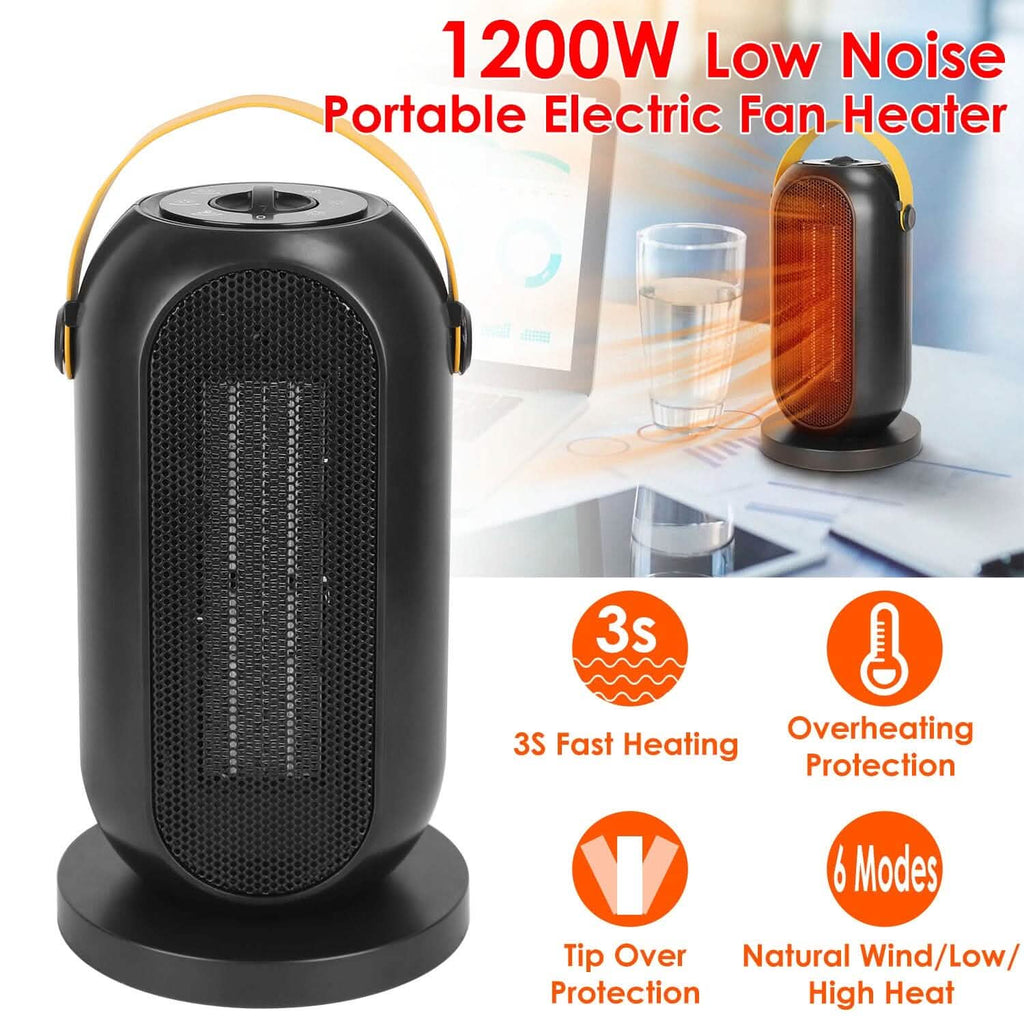 1200W ポータブル 電気ファンヒーター