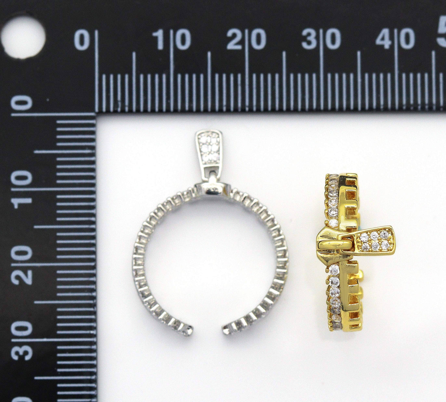 CZ Zipper Delicate Ring, Sku#X338