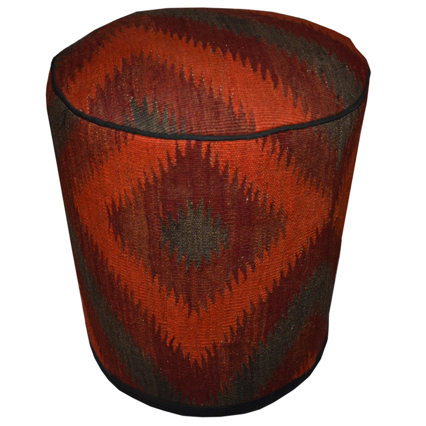 One of a Kind Kilim Rug Pouf Ottoman foot stool - #121