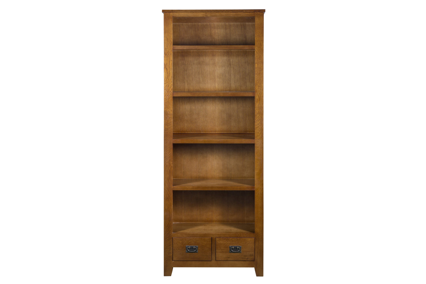 Mission Quarter Sawn Oak Open Shelf Bookcase
