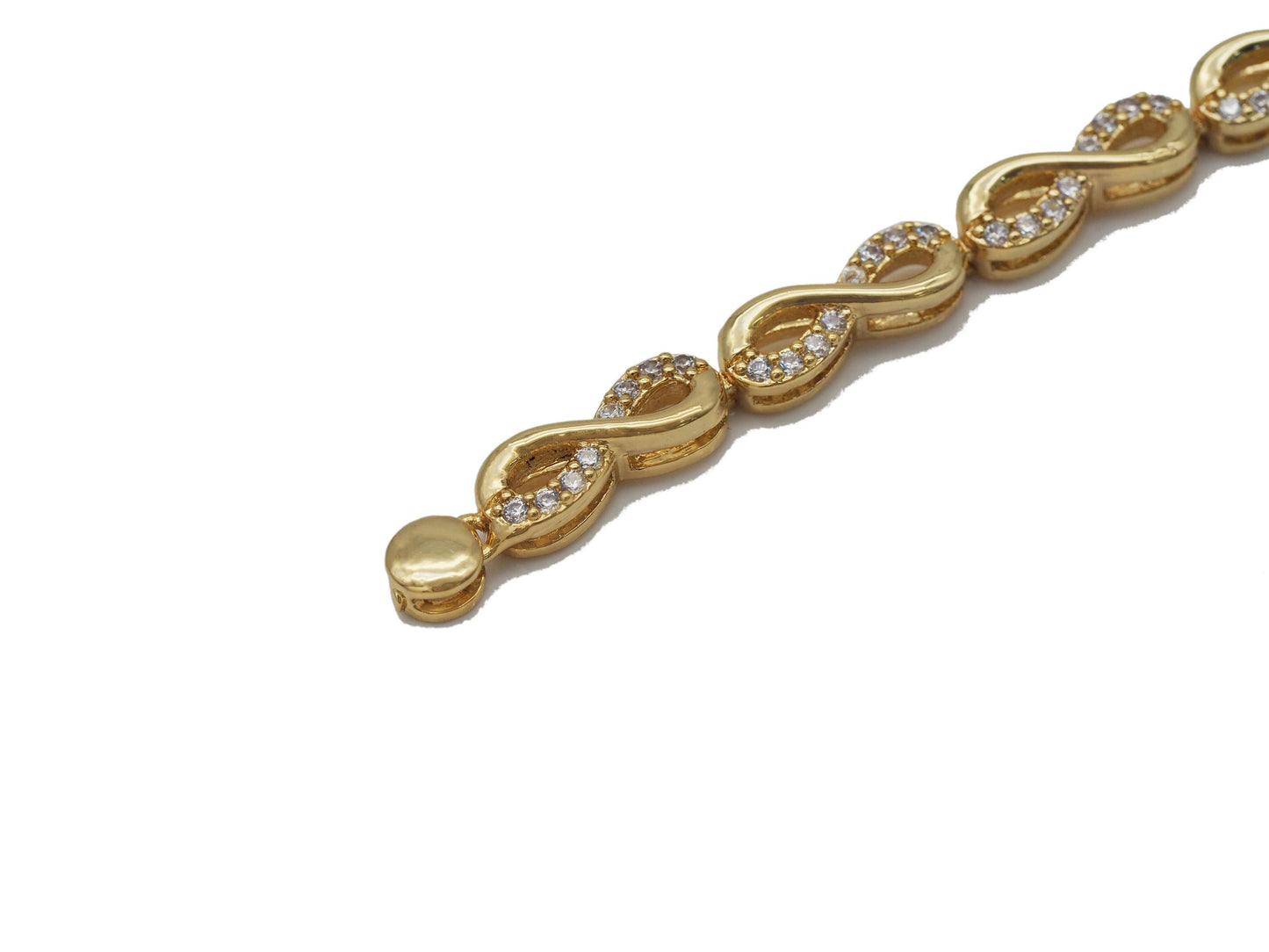 CZ Infinity Bracelet Charm, Sku#B198