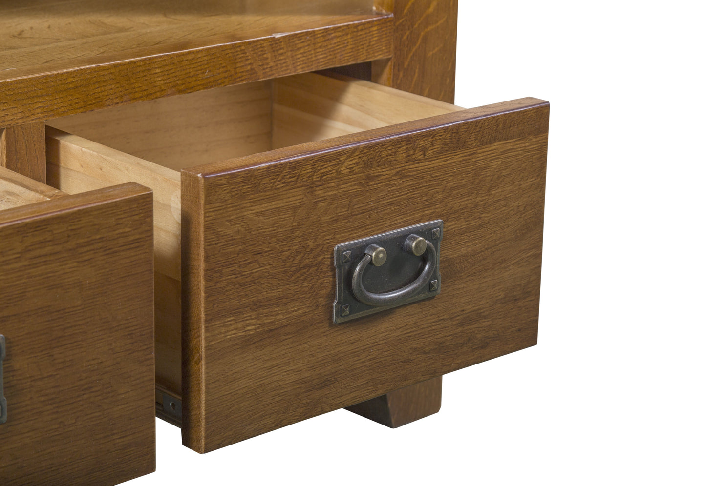 Mission Quarter Sawn Oak Open Shelf Bookcase