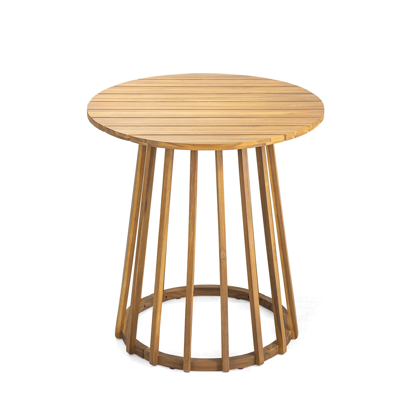 Outdoor Round Top Acacia Wood Dining Table