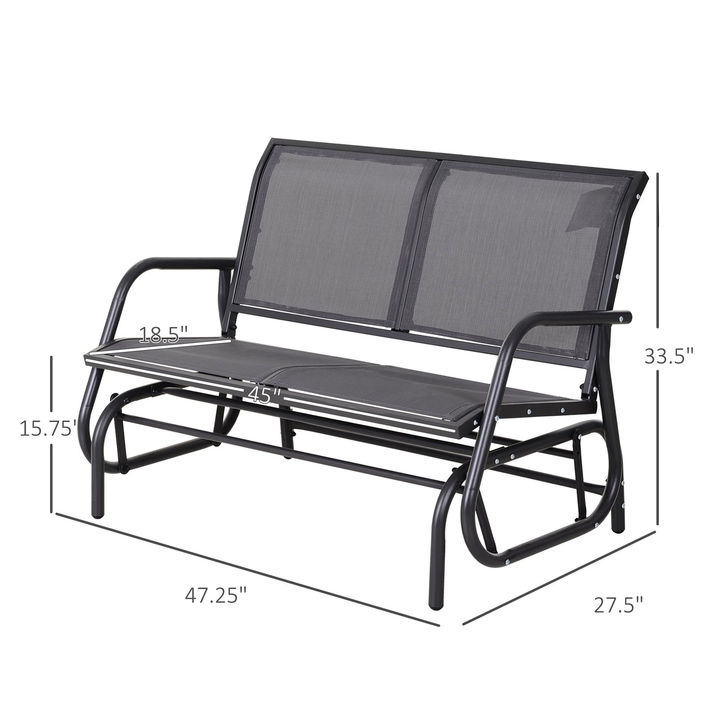 Outsunny 2-Person Outdoor Glider Bench