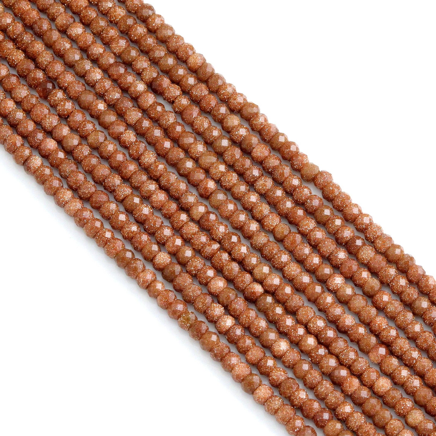 2x3mm Goldstone Rondelle Faceted Beads, Sku#U2156