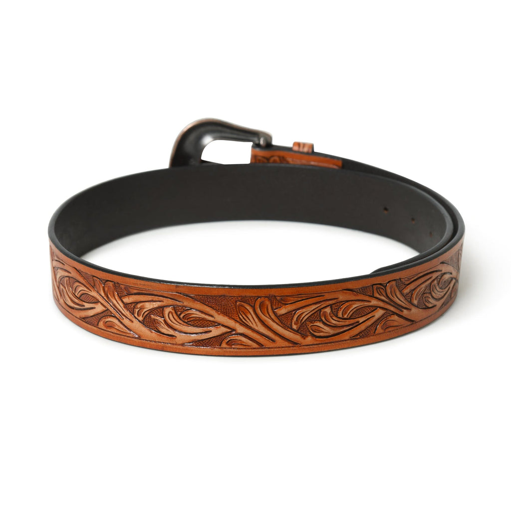 Ceinture en cuir de cowboy de l'Ouest - Marron