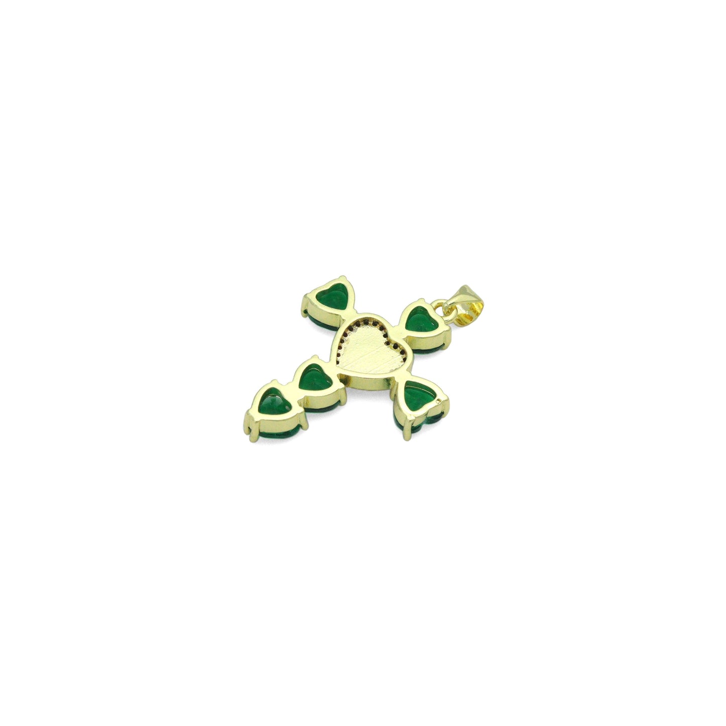 Black Clear Red Green Heart Cross Mary Charm Pendant,Sku#LK1219